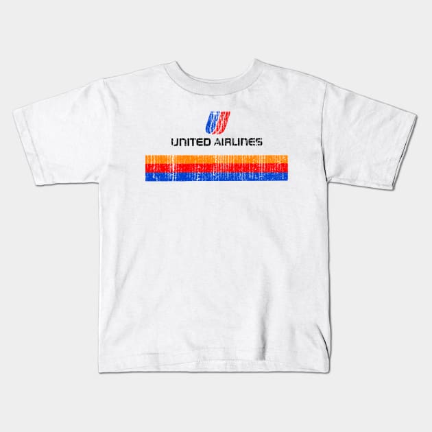 Repro Vintage United Airlines Kids T-Shirt by kiwodesign